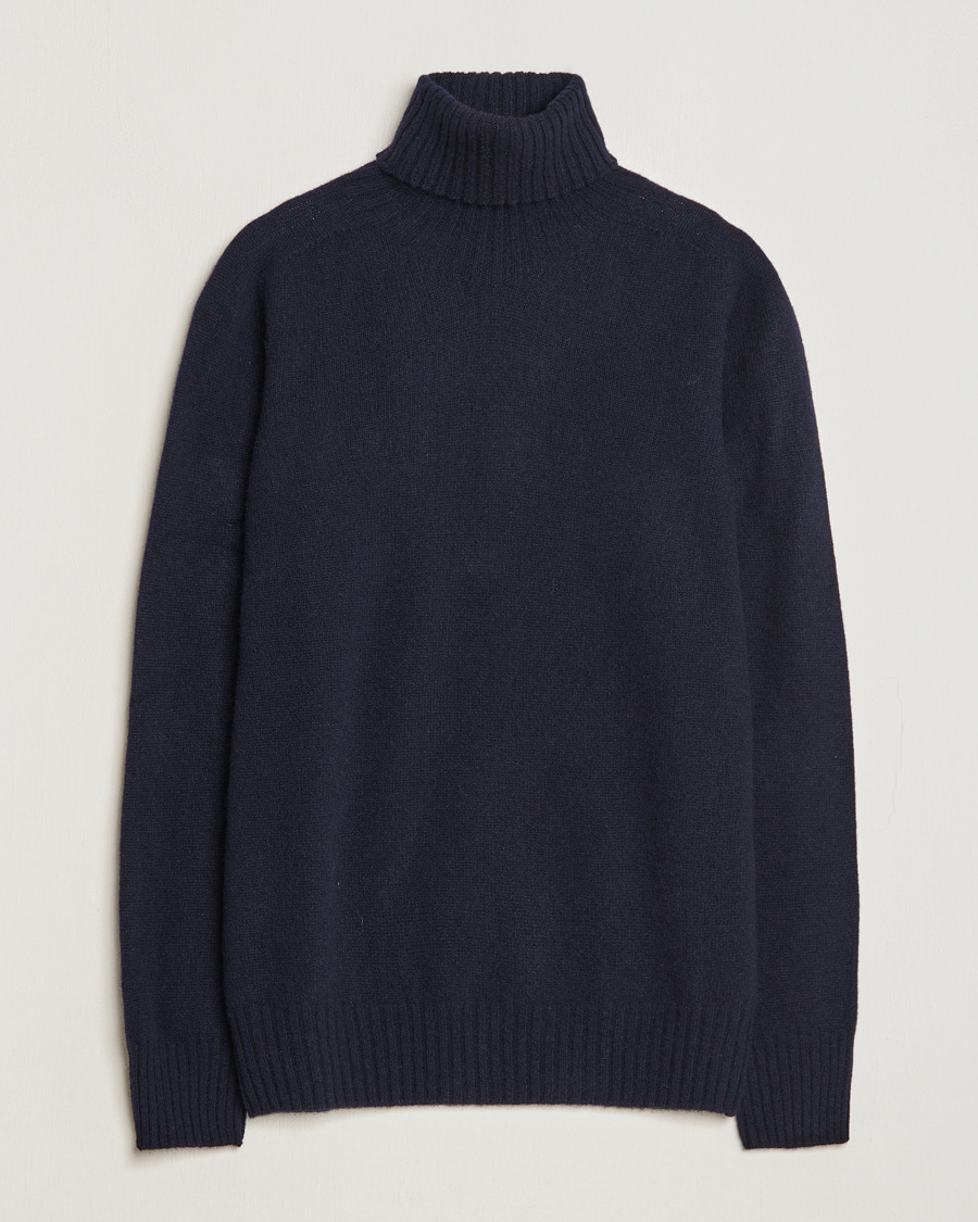 Herren | Pullover | Altea | Wool/Cashmere Crew Neck Rollneck Navy