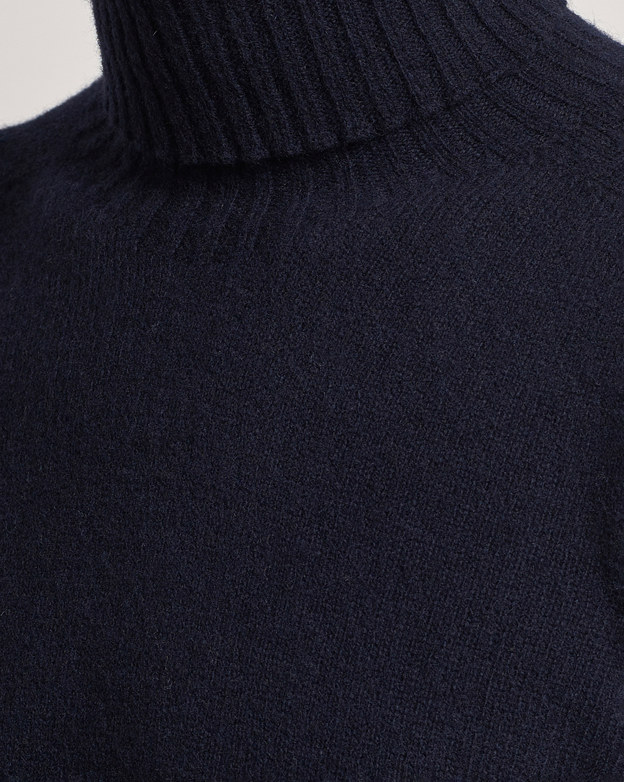Herren | Pullover | Altea | Wool/Cashmere Crew Neck Rollneck Navy
