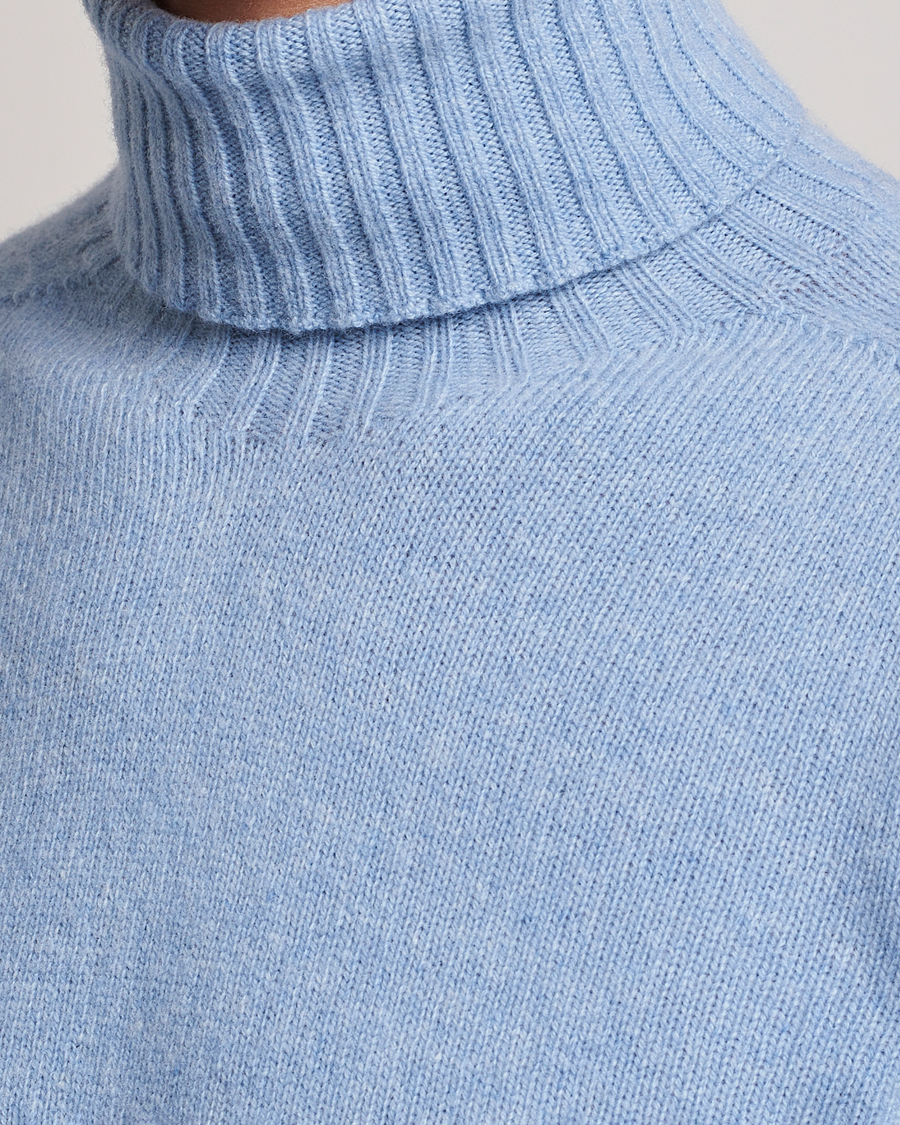 Herren | Pullover | Altea | Wool/Cashmere Crew Neck Rollneck Light Blue