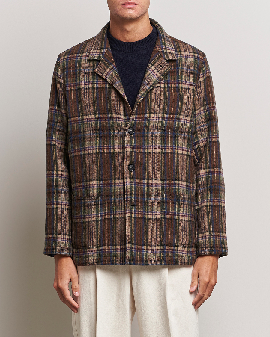 Herren | Jacken | Massimo Alba | Florida Soft Wool Shirt Jacket Brown Check
