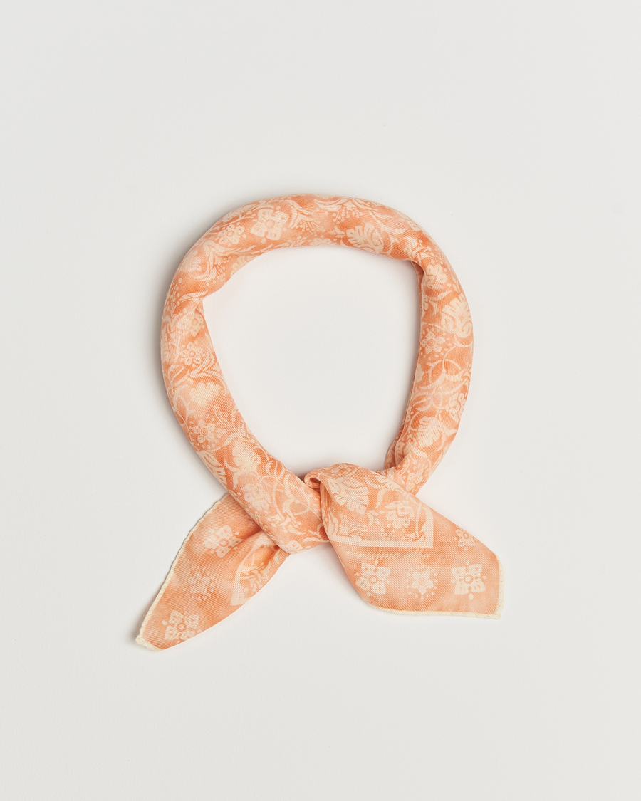 Herren | Massimo Alba Printed Cashmere Bandana Apricot | Massimo Alba | Printed Cashmere Bandana Apricot