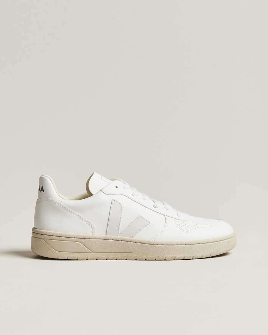Herren | Veja V-10 Vegan Leather Sneaker Full White | Veja | V-10 Vegan Leather Sneaker Full White