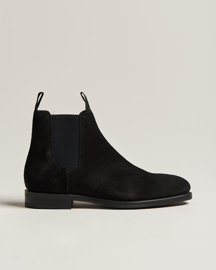 Herren | Loake 1880 Emsworth Chelsea Boot Black Suede | Loake 1880 | Emsworth Chelsea Boot Black Suede