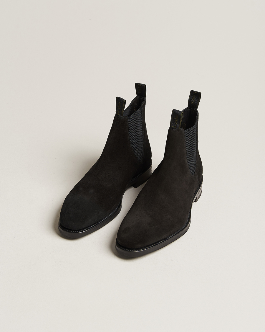 Herren | Loake 1880 Emsworth Chelsea Boot Black Suede | Loake 1880 | Emsworth Chelsea Boot Black Suede