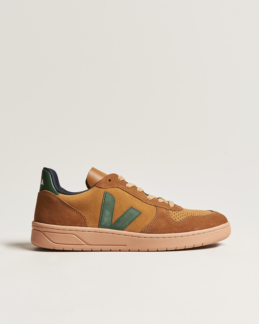 Herren | Veja V-10 Suede Sneaker Camel Cyprus/Multico | Veja | V-10 Suede Sneaker Camel Cyprus/Multico