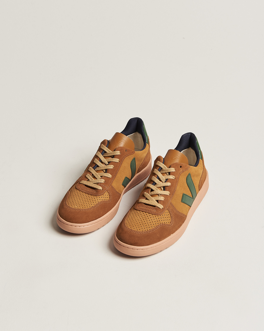 Herren | Veja V-10 Suede Sneaker Camel Cyprus/Multico | Veja | V-10 Suede Sneaker Camel Cyprus/Multico