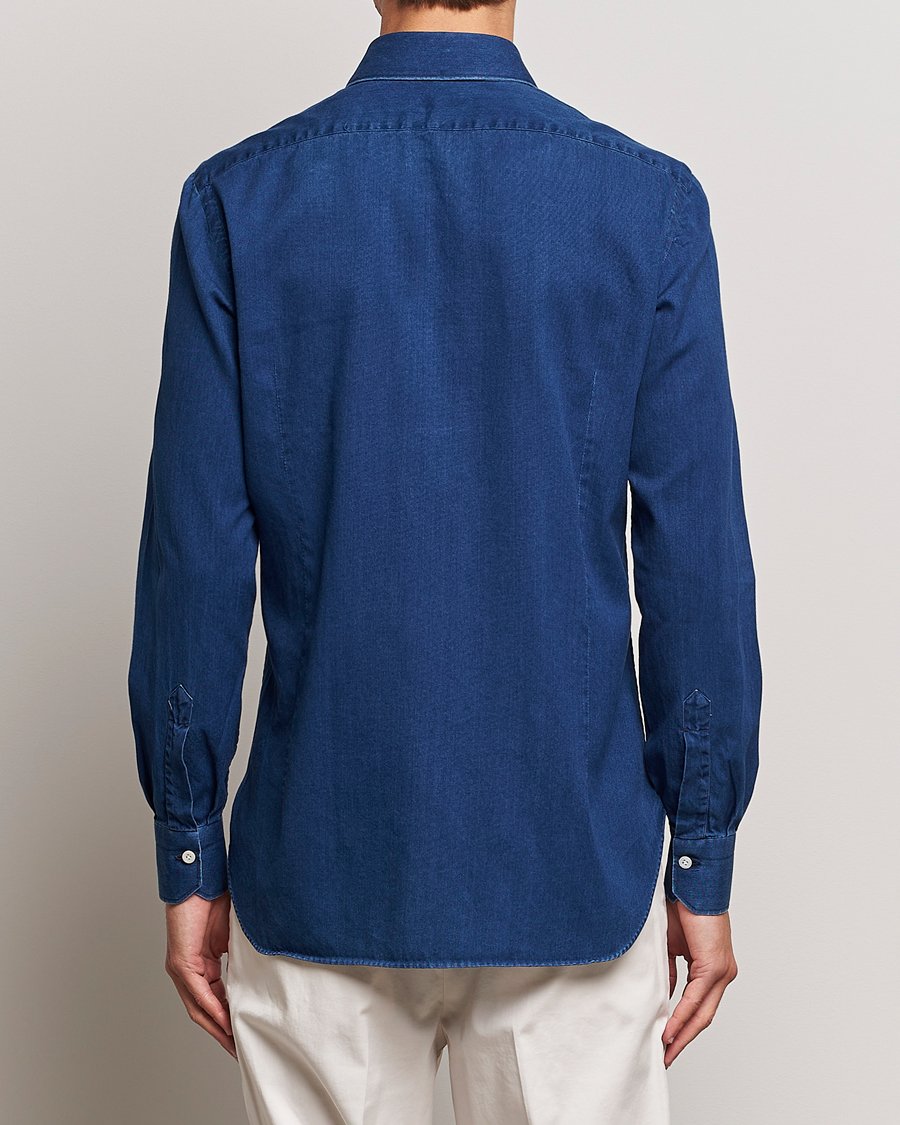 Herren | Hemden | Kiton | Slim Fit Denim Shirt Medium Blue Wash