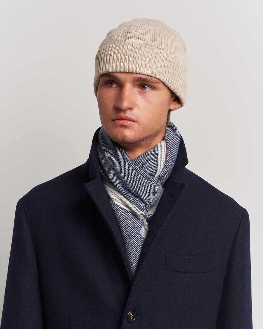 Herren | Kiton Cashmere Beanie Beige | Kiton | Cashmere Beanie Beige