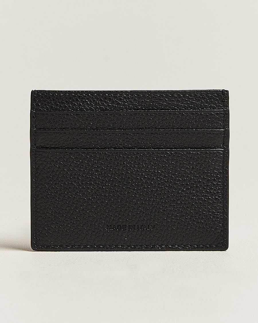 Herren | Kiton Grain Leather Cardholder Black | Kiton | Grain Leather Cardholder Black