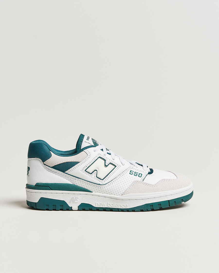 Herren | New Balance 550 Sneakers White/Green | New Balance | 550 Sneakers White/Green