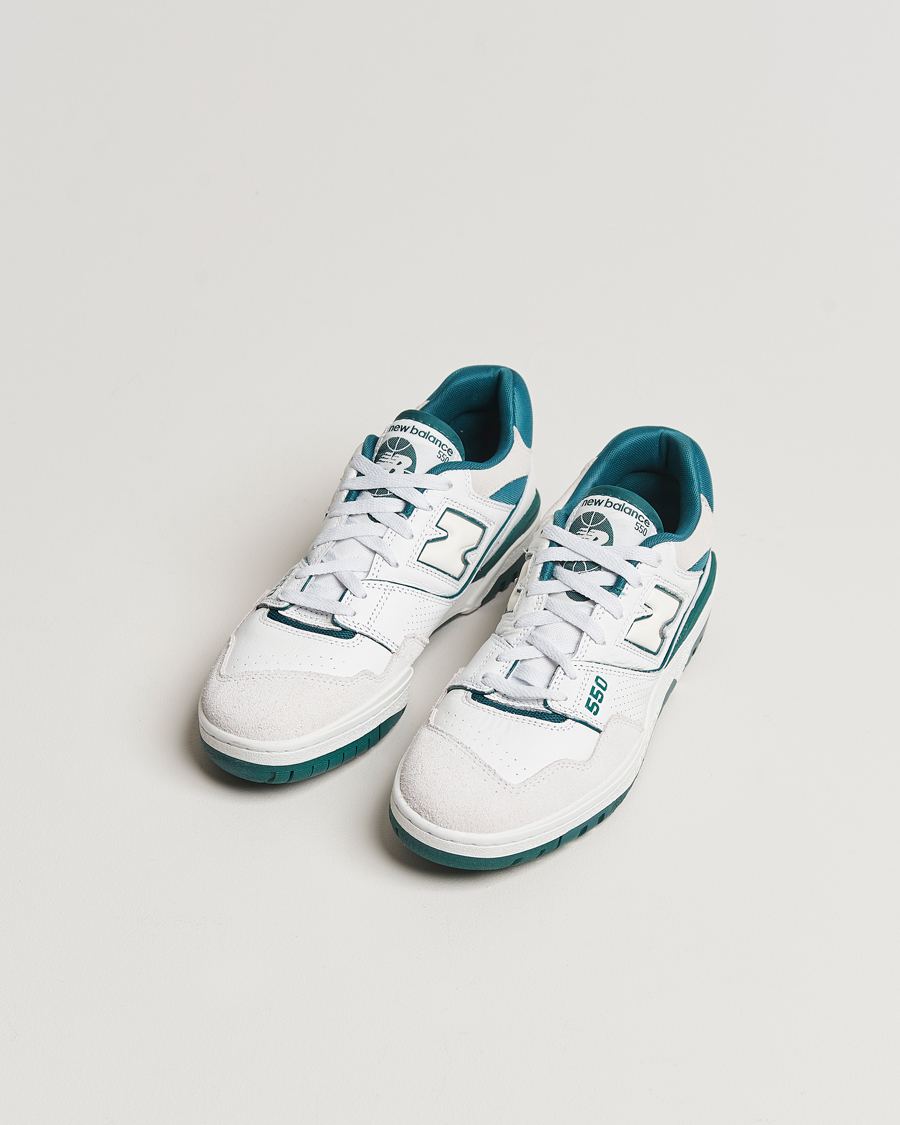 Herren | New Balance 550 Sneakers White/Green | New Balance | 550 Sneakers White/Green