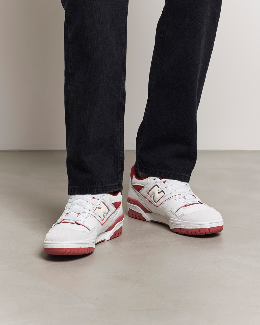 Herren | New Balance 550 Sneakers White/Red | New Balance | 550 Sneakers White/Red
