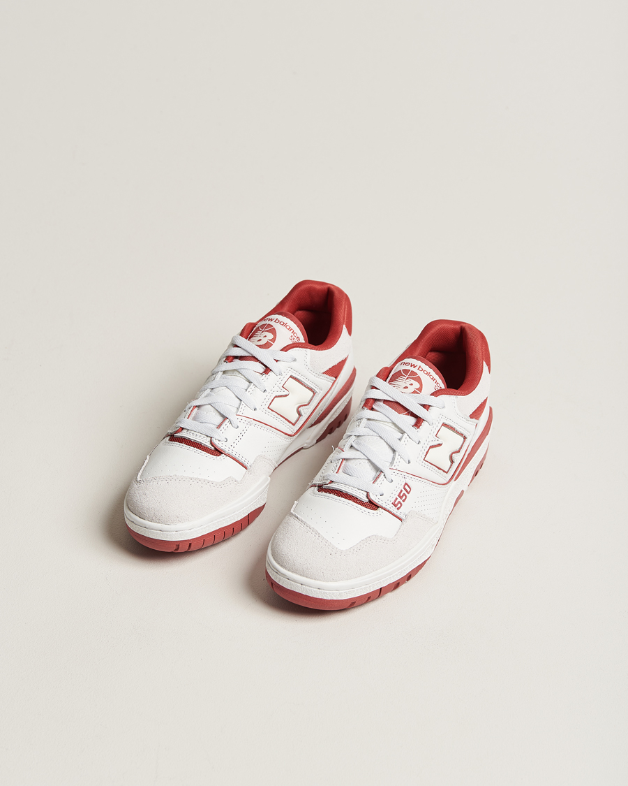 Herren | New Balance 550 Sneakers White/Red | New Balance | 550 Sneakers White/Red