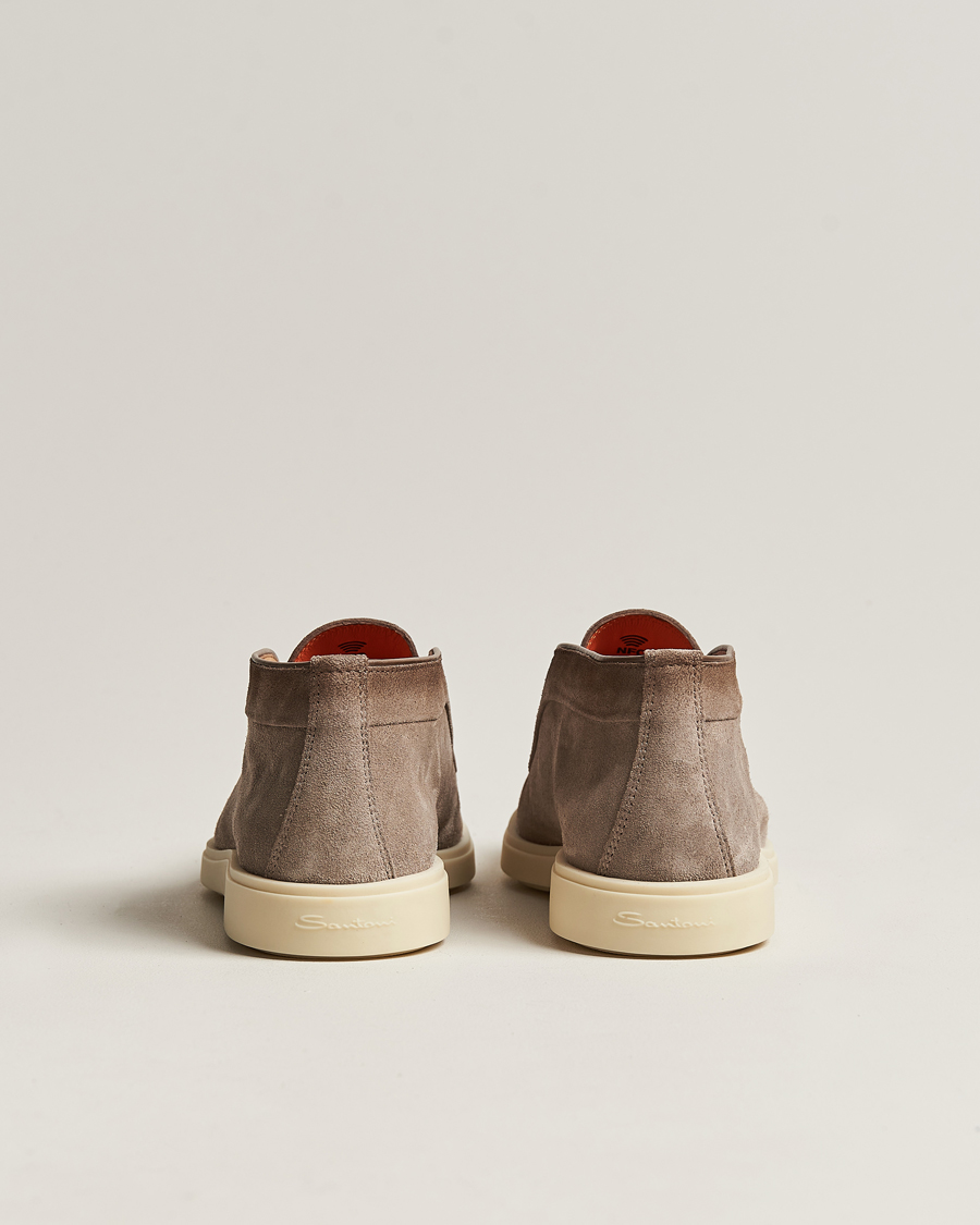 Herren | Santoni Open Chukka Boots Taupe Suede | Santoni | Open Chukka Boots Taupe Suede