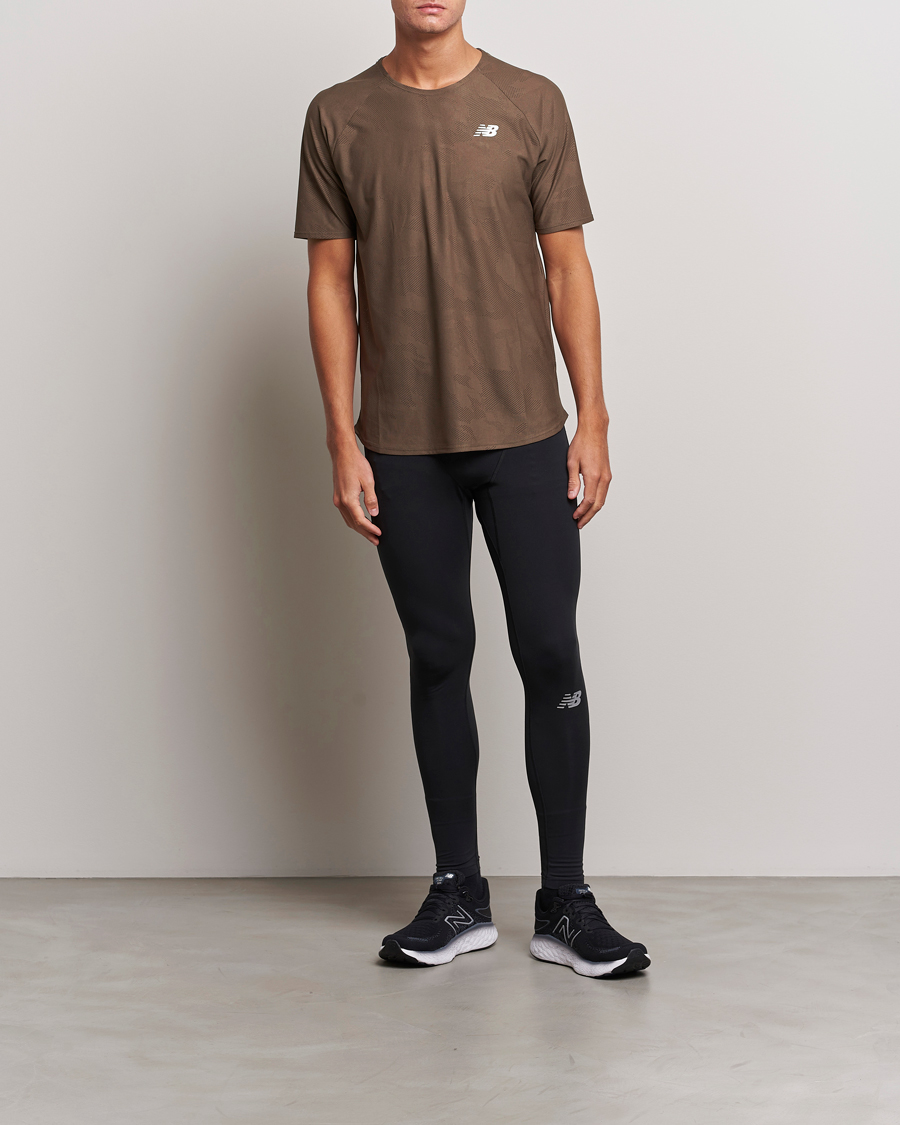 Herren | T-Shirts | New Balance | Running Q Speed Jacquard T-Shirt Dark Mushroom