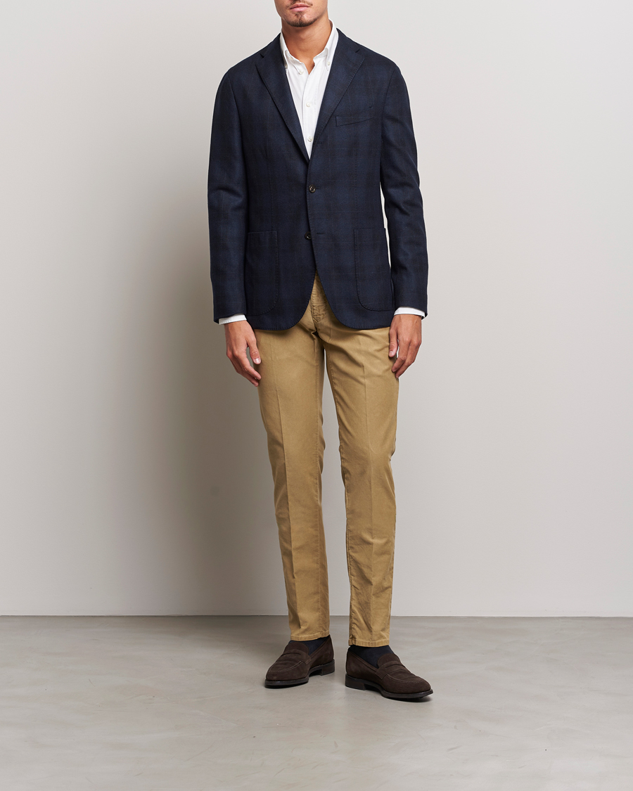 Herren | Hosen | Incotex | Slim Fit Garment Dyed Slacks Khaki