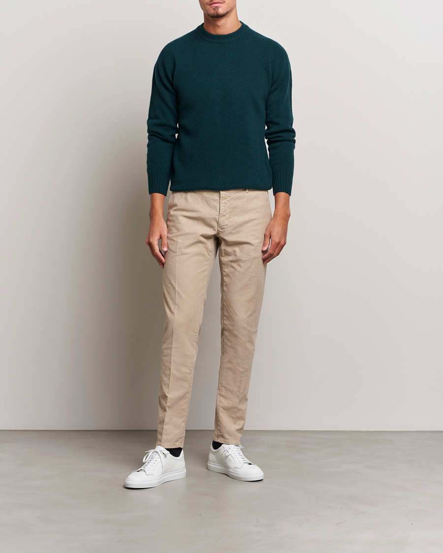 Herren | Hosen | Incotex | Slim Fit Garment Dyed Slacks Beige