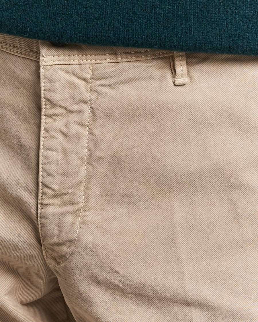 Herren | Hosen | Incotex | Slim Fit Garment Dyed Slacks Beige