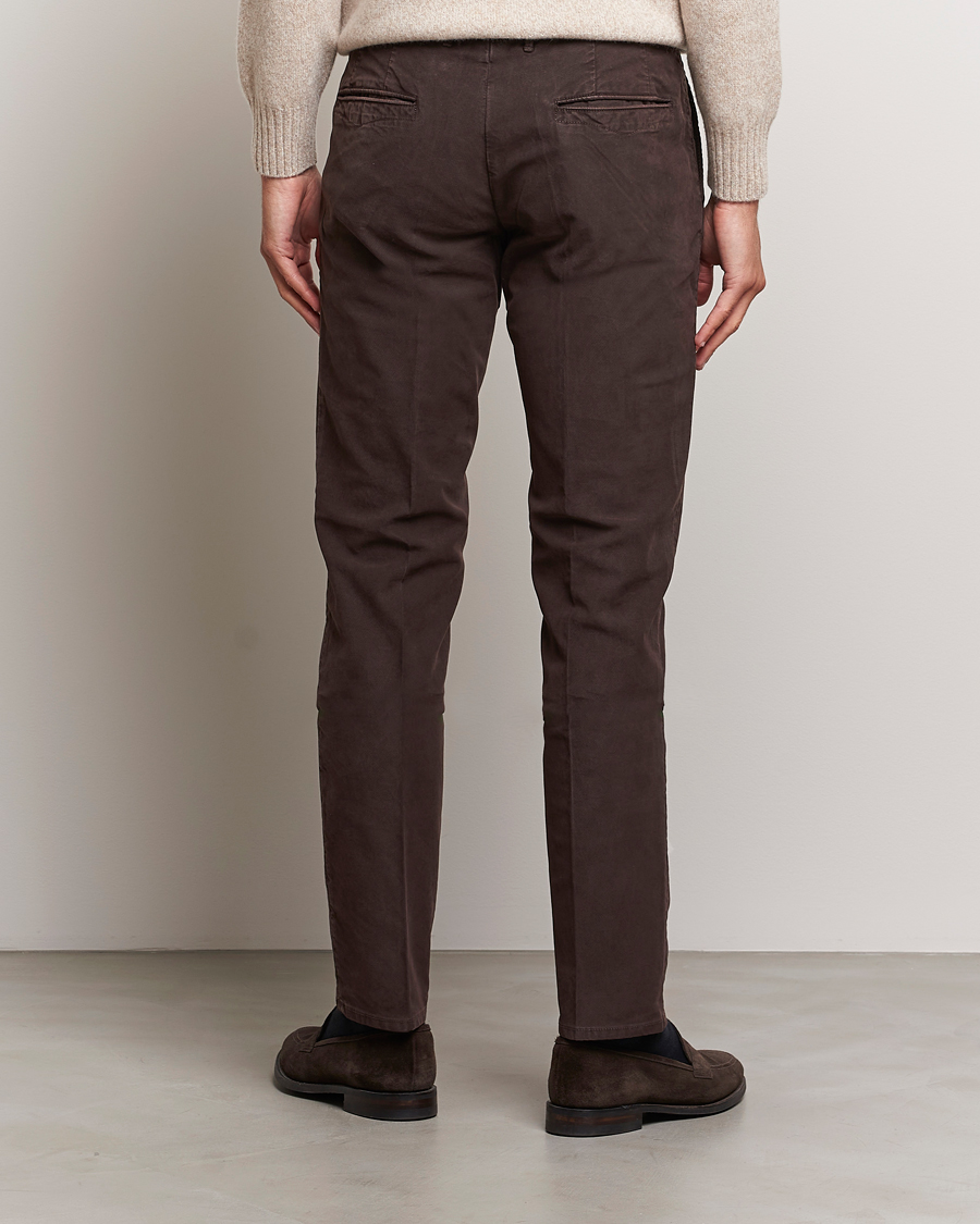 Herren | Hosen | Incotex | Slim Fit Garment Dyed Slacks Dark Brown