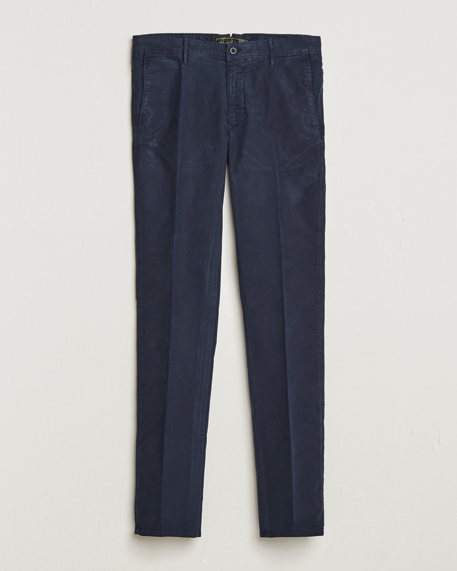 Herren | Hosen | Incotex | Slim Fit Garment Dyed Slacks Navy