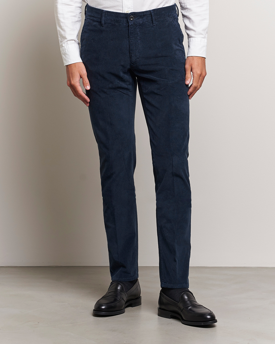 Herren | Hosen | Incotex | Slim Fit Leisure Cord Slacks Navy