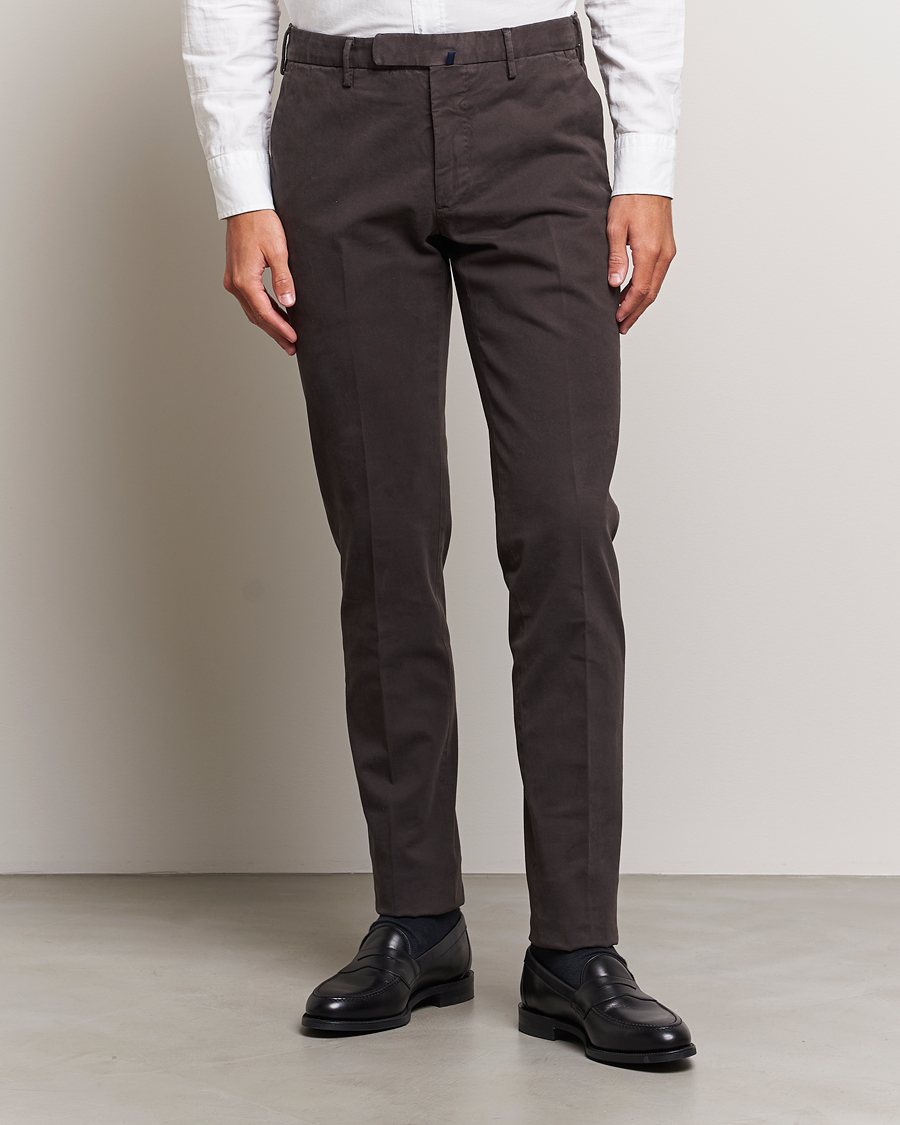 Herren | Hosen | Incotex | Slim Fit Cotton Stretch Chinos Dark Brown