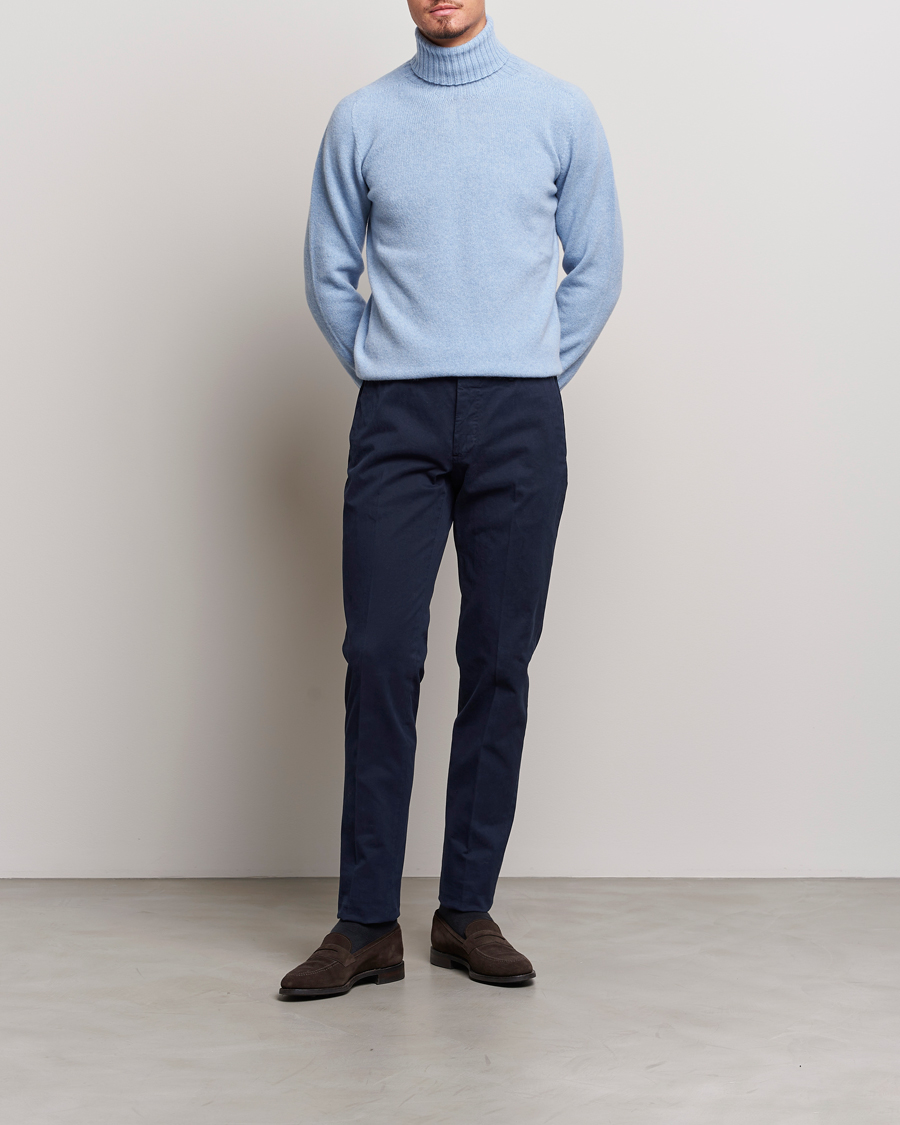 Herren | Hosen | Incotex | Slim Fit Cotton Stretch Chinos Navy