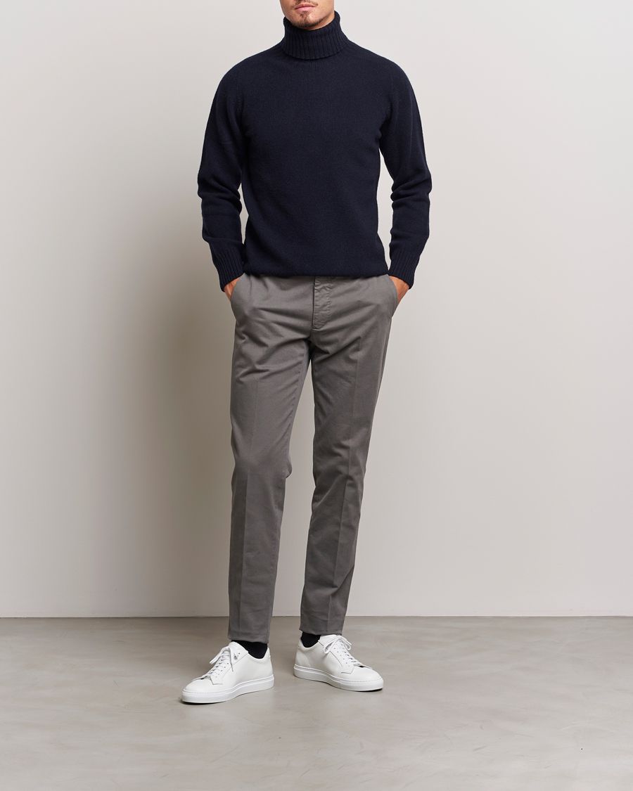 Herren | Hosen | Incotex | Slim Fit Cotton Stretch Chinos Light Grey