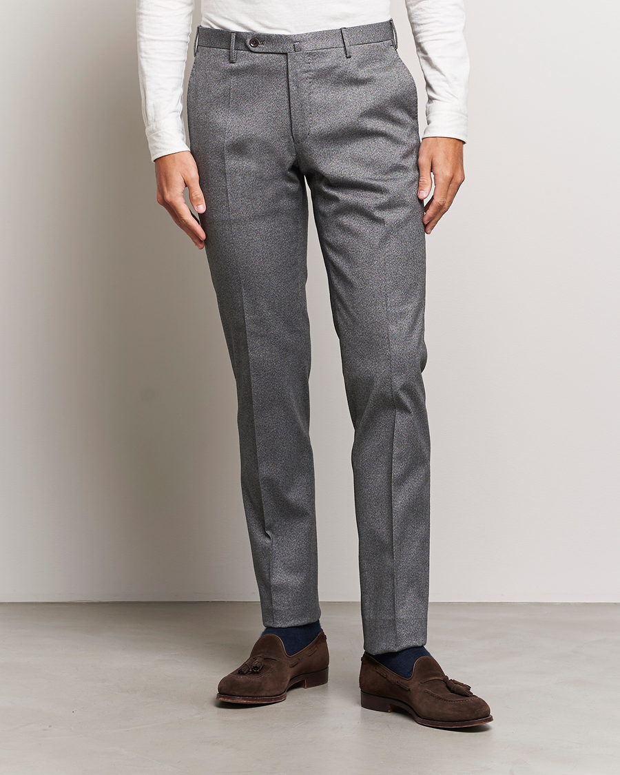 Herren | Hosen | Incotex | Slim Fit Cotton Trousers Grey Melange