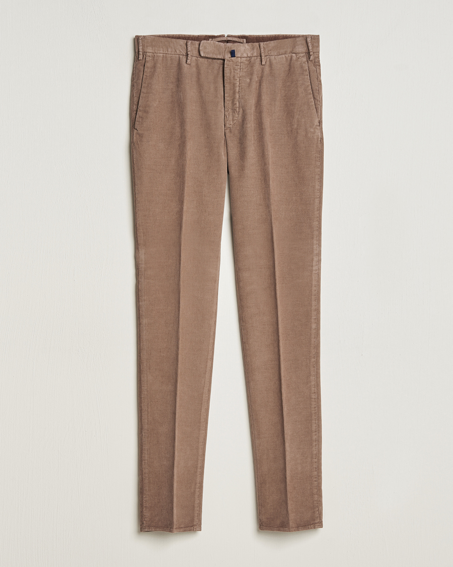 Herren | Hosen | Incotex | Slim Fit Soft Corduroy Trousers Taupe