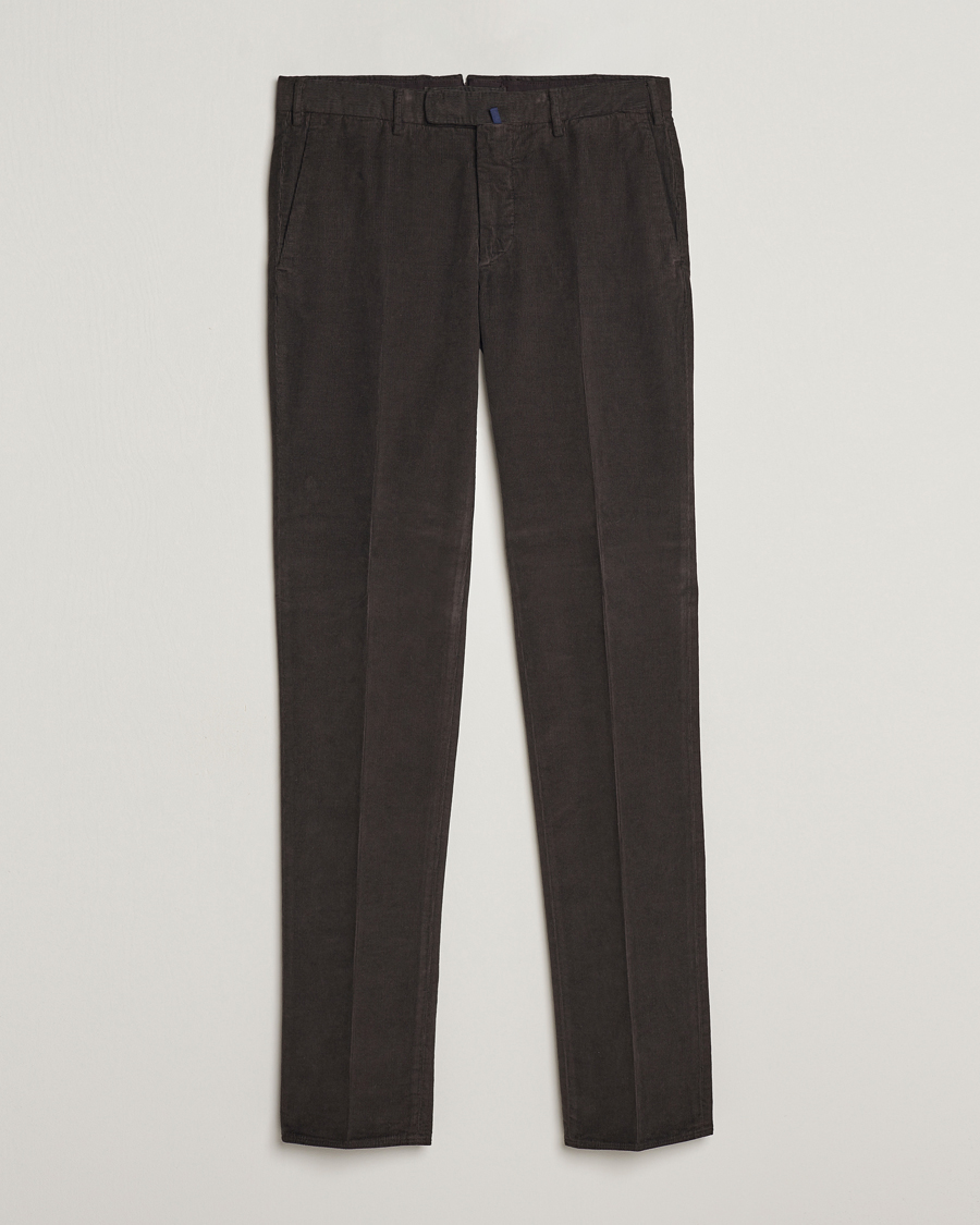 Herren | Hosen | Incotex | Slim Fit Soft Corduroy Trousers Dark Brown