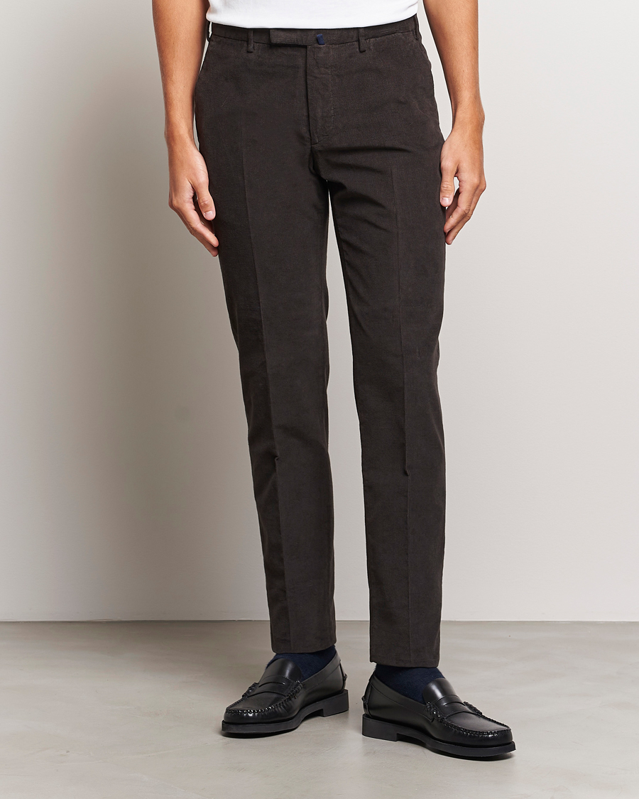 Herren | Hosen | Incotex | Slim Fit Soft Corduroy Trousers Dark Brown