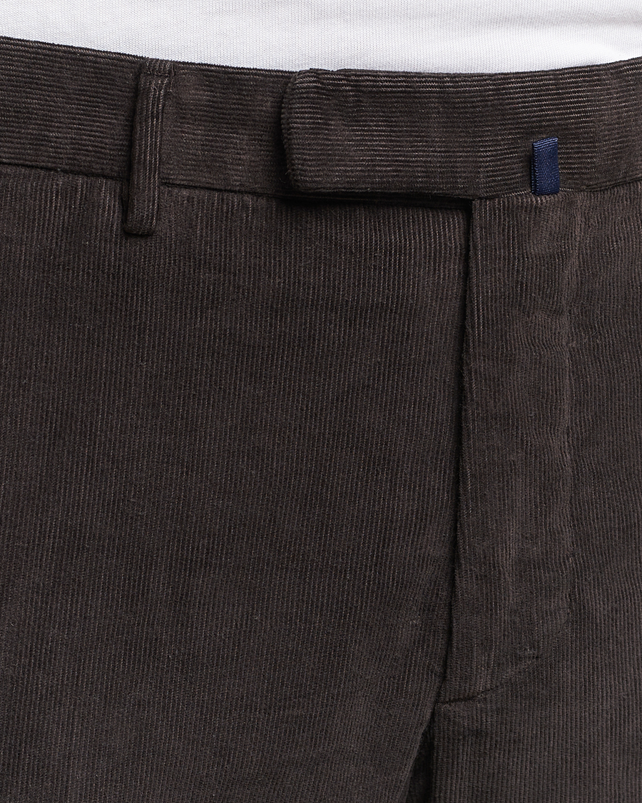 Herren | Hosen | Incotex | Slim Fit Soft Corduroy Trousers Dark Brown