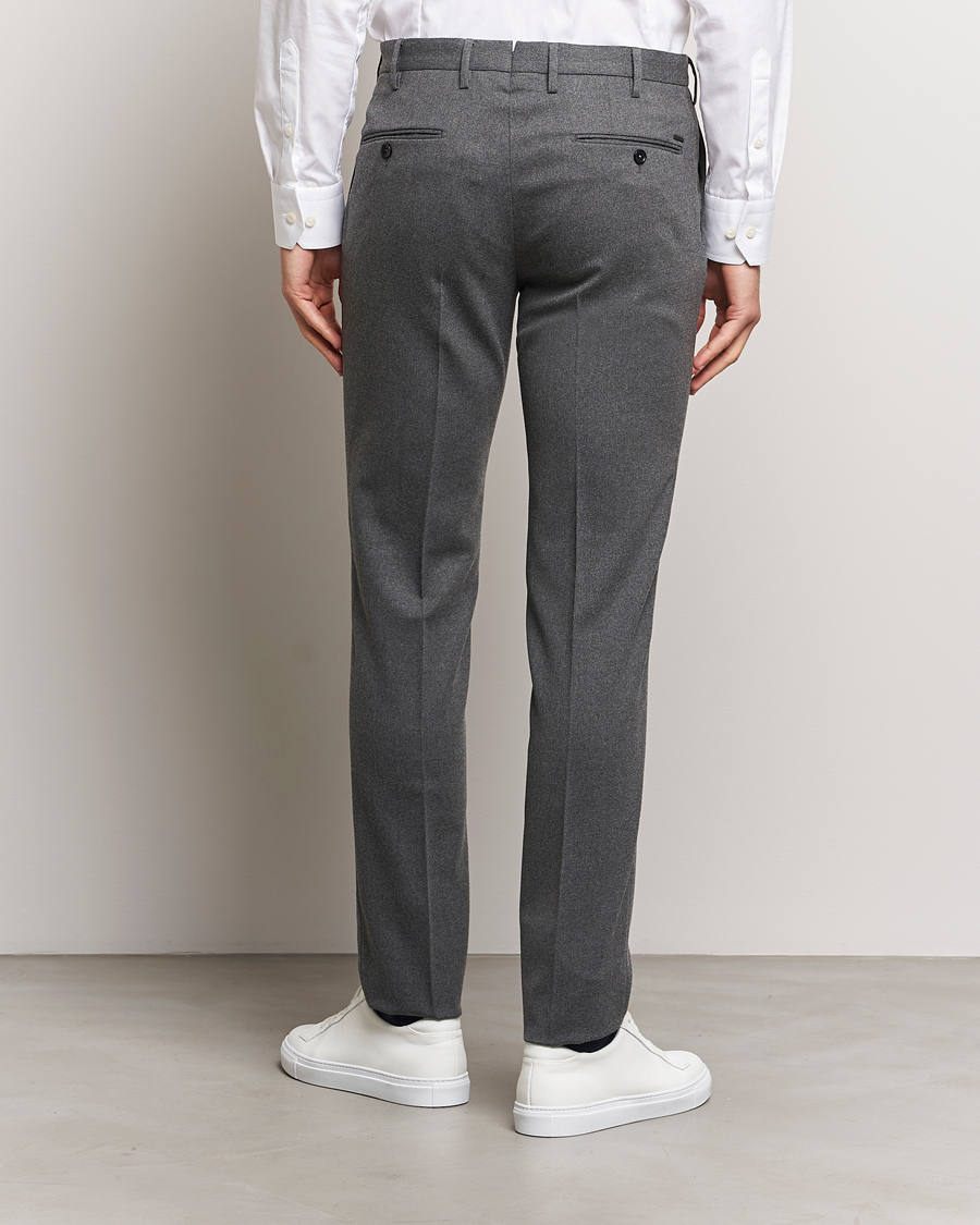 Herren | Hosen | Incotex | Slim Fit Washable Flannel Trousers Grey Melange