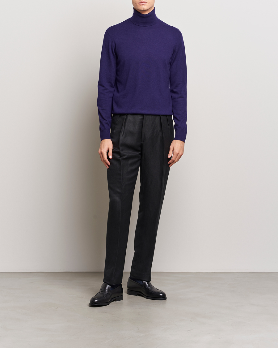 Herren | Pullover | Ralph Lauren Purple Label | Cashmere Jersey Rollneck Purple