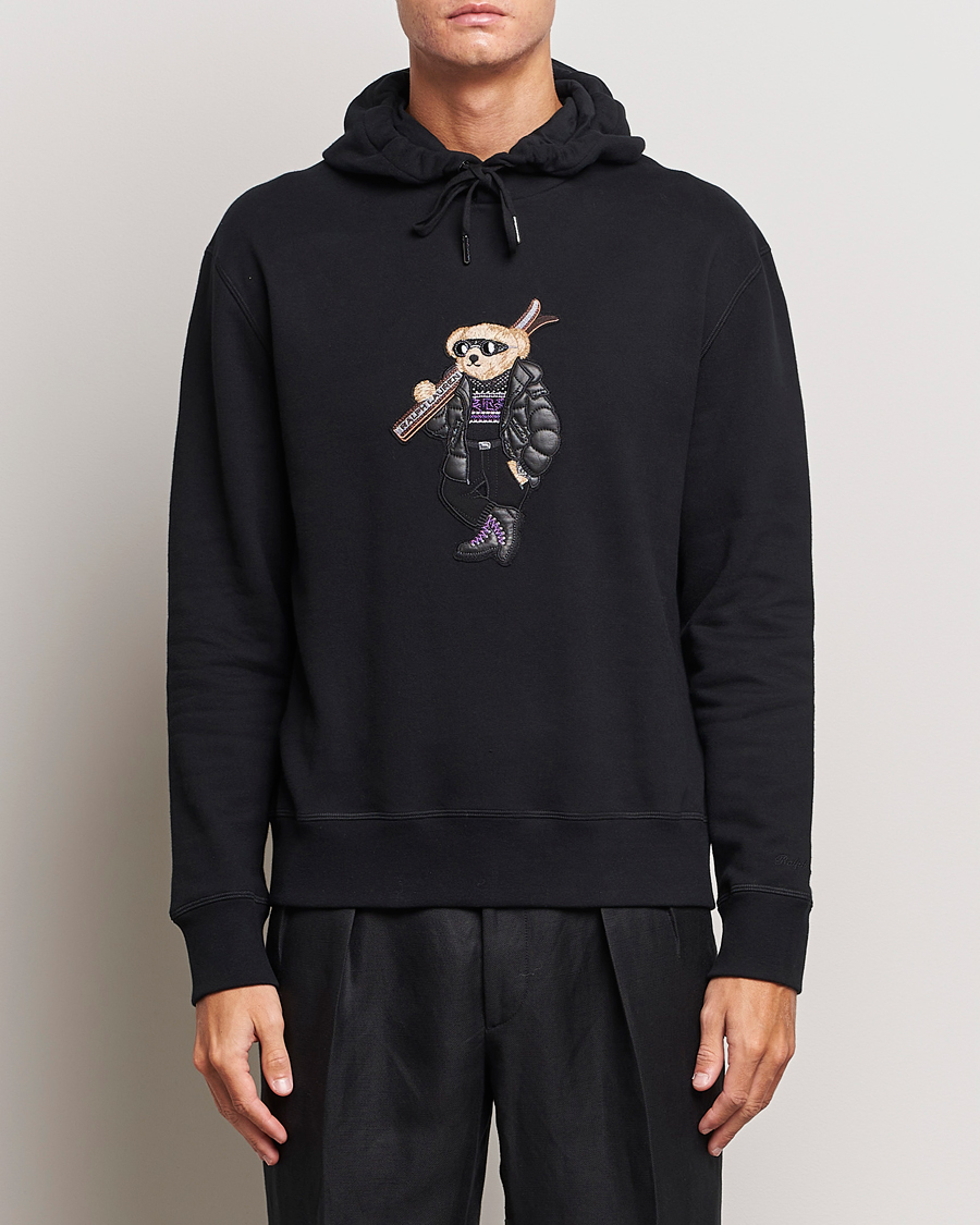 Herren | Pullover | Ralph Lauren Purple Label | Luxury Fleece Bear Hoodie Black