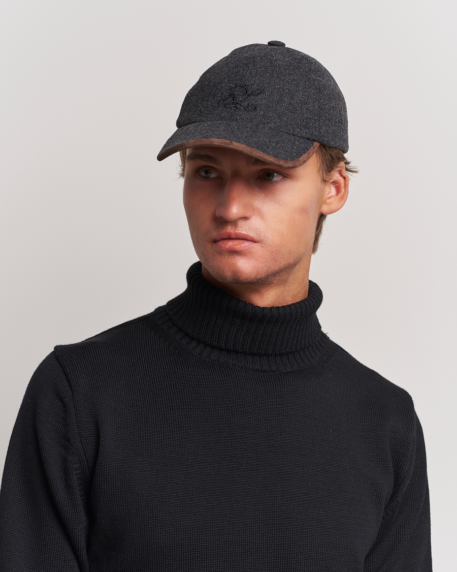 Herren | Ralph Lauren Purple Label Herringbone Wool Baseball Cap Charcoal | Ralph Lauren Purple Label | Herringbone Wool Baseball Cap Charcoal