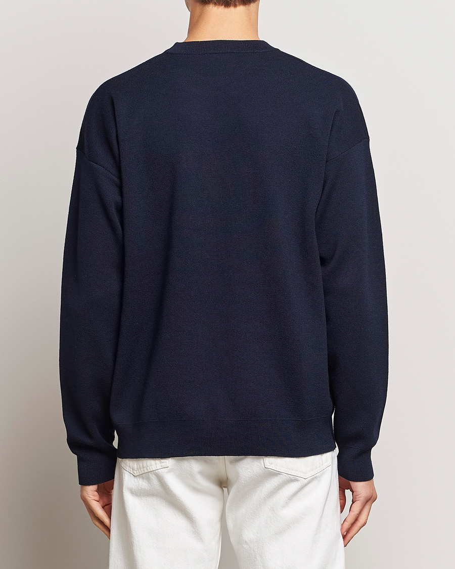 Herren | Pullover | Drôle de Monsieur | Flower Slogan Sweater Navy