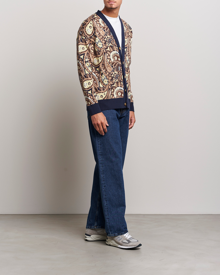 Herren | Pullover | Drôle de Monsieur | Le Cardigan Paisley Navy