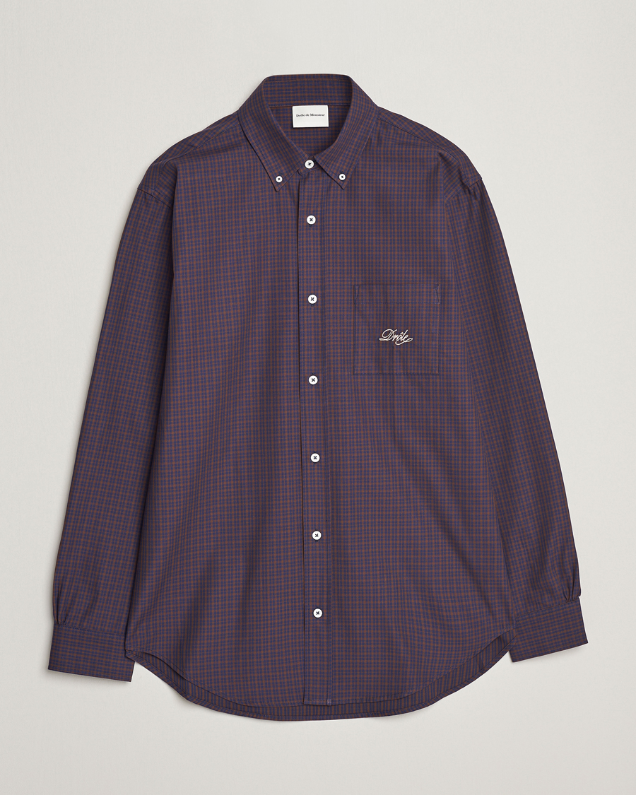 Herren | Hemden | Drôle de Monsieur | Signature Check Shirt Dark Brown