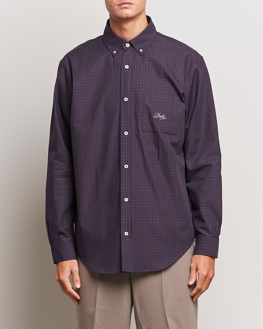 Herren | Hemden | Drôle de Monsieur | Signature Check Shirt Dark Brown