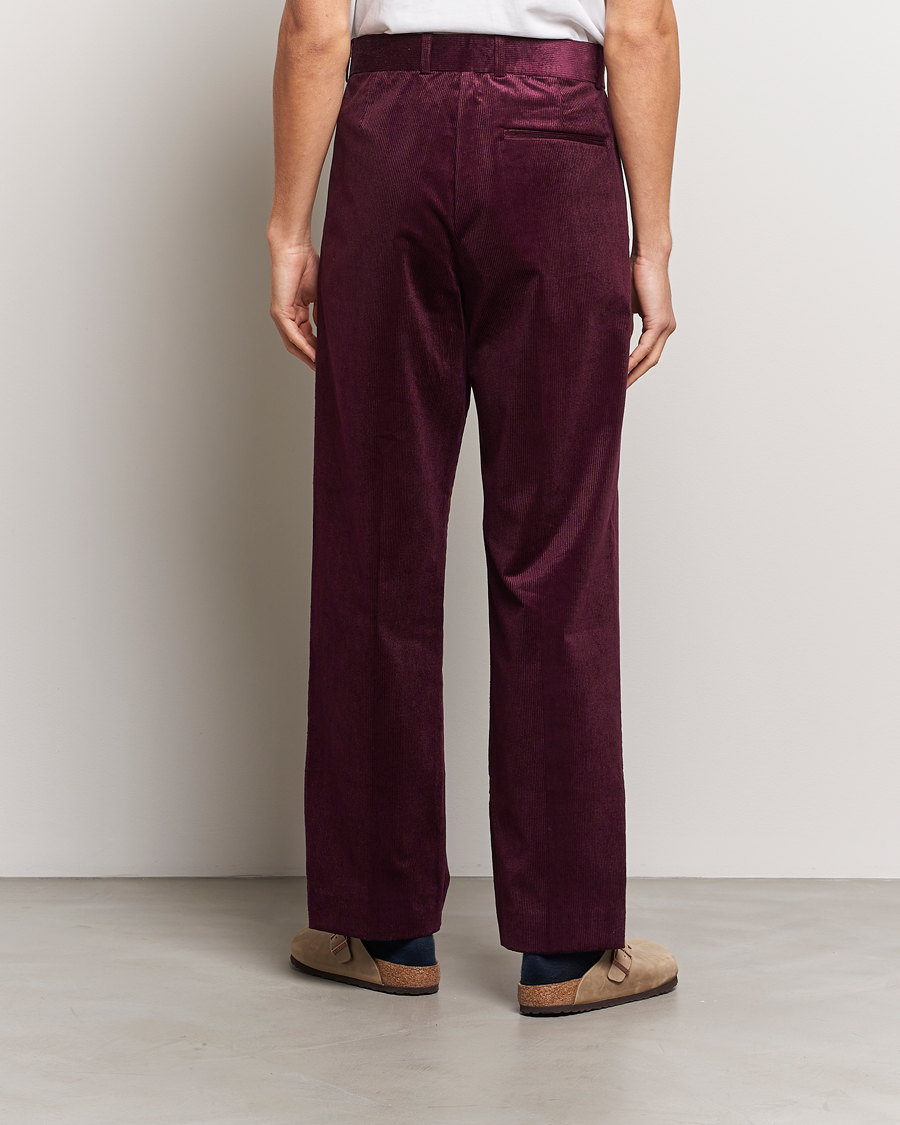 Herren | Hosen | Drôle de Monsieur | Pleated Corduroy Trousers Wine