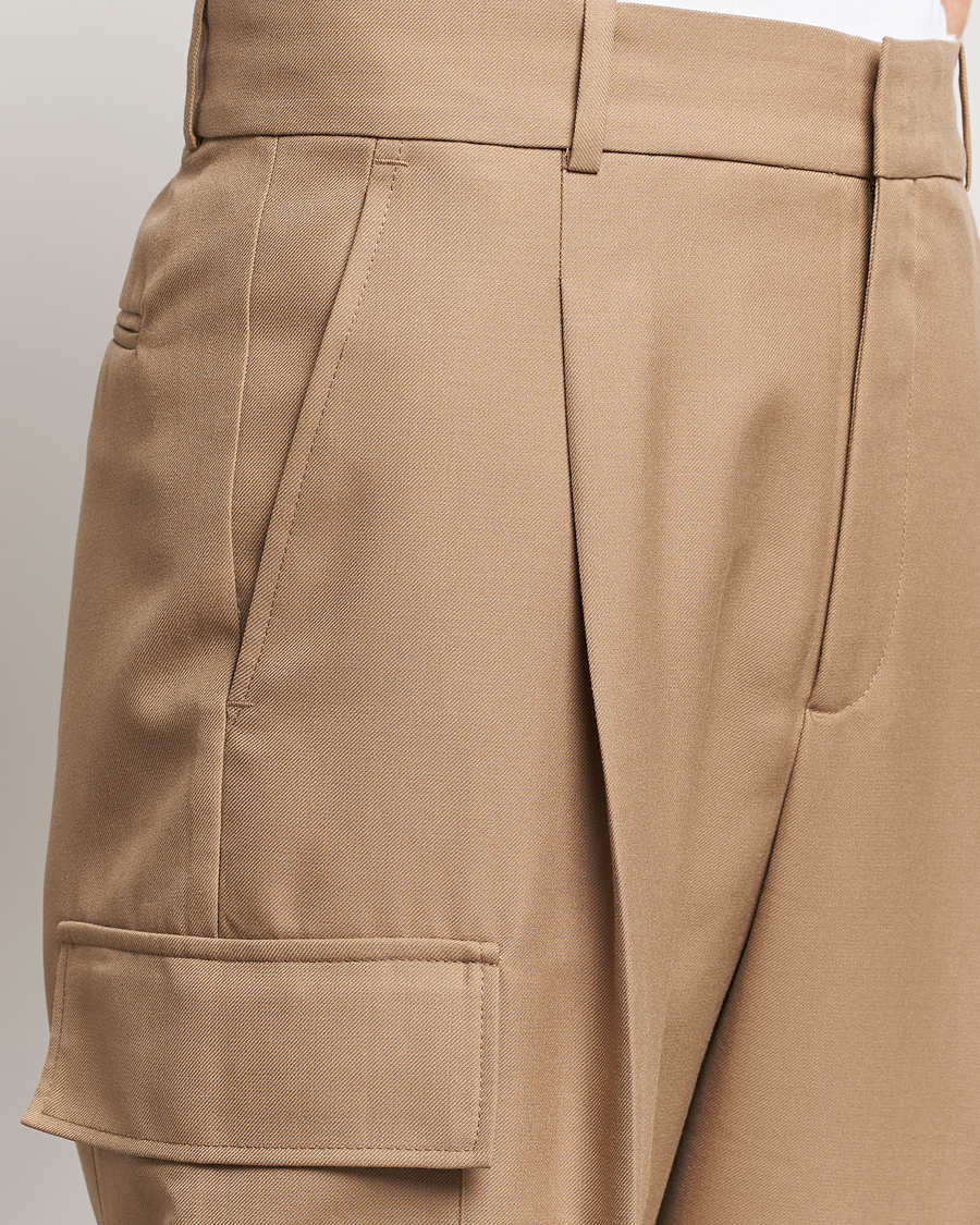 Herren | Hosen | Drôle de Monsieur | Flannel Cargo Pants Beige