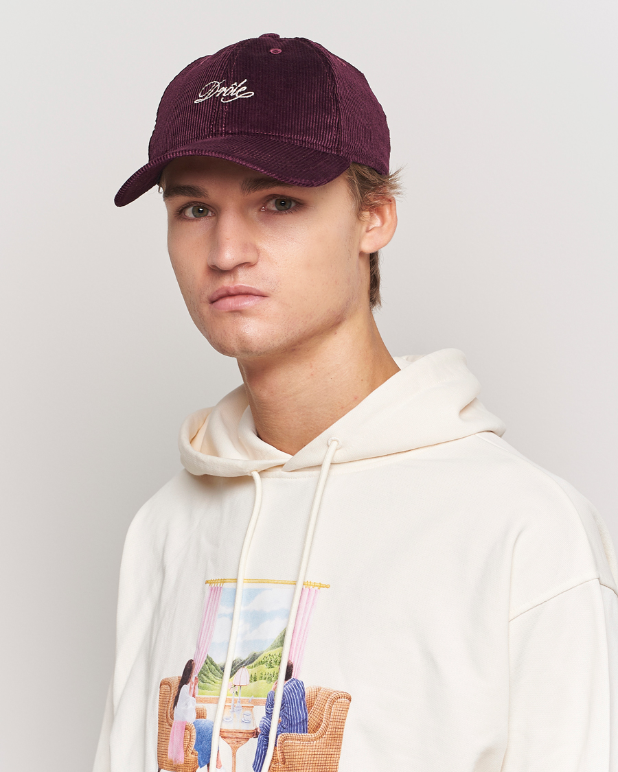 Herren | Drôle de Monsieur Signature Corduroy Cap Wine | Drôle de Monsieur | Signature Corduroy Cap Wine