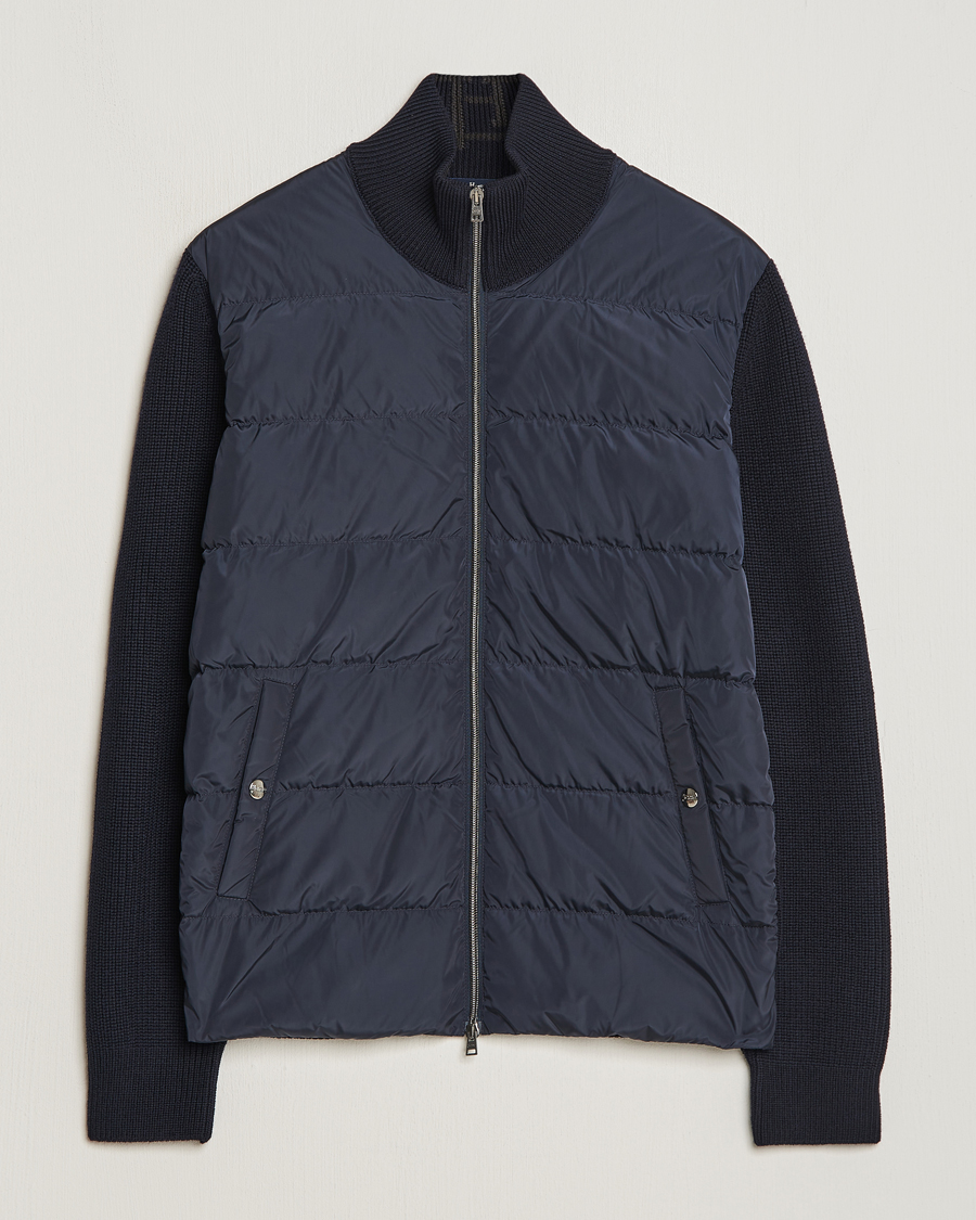 Herren | Jacken | Herno | Knitted Hybrid Jacket Navy