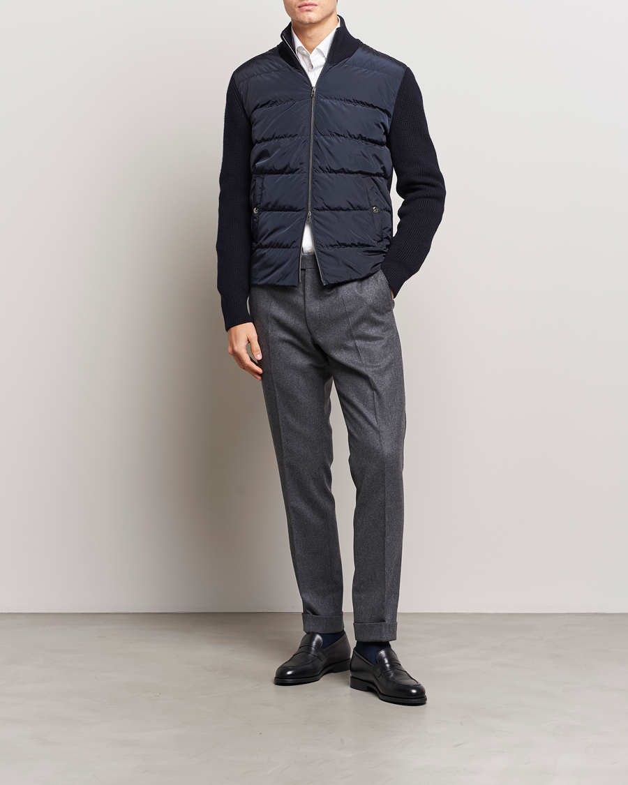 Herren | Jacken | Herno | Knitted Hybrid Jacket Navy