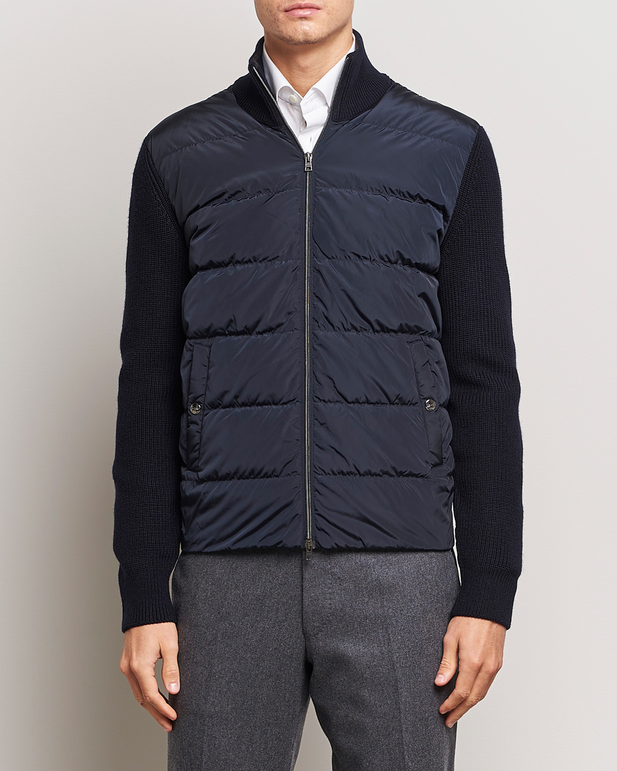Herren | Jacken | Herno | Knitted Hybrid Jacket Navy