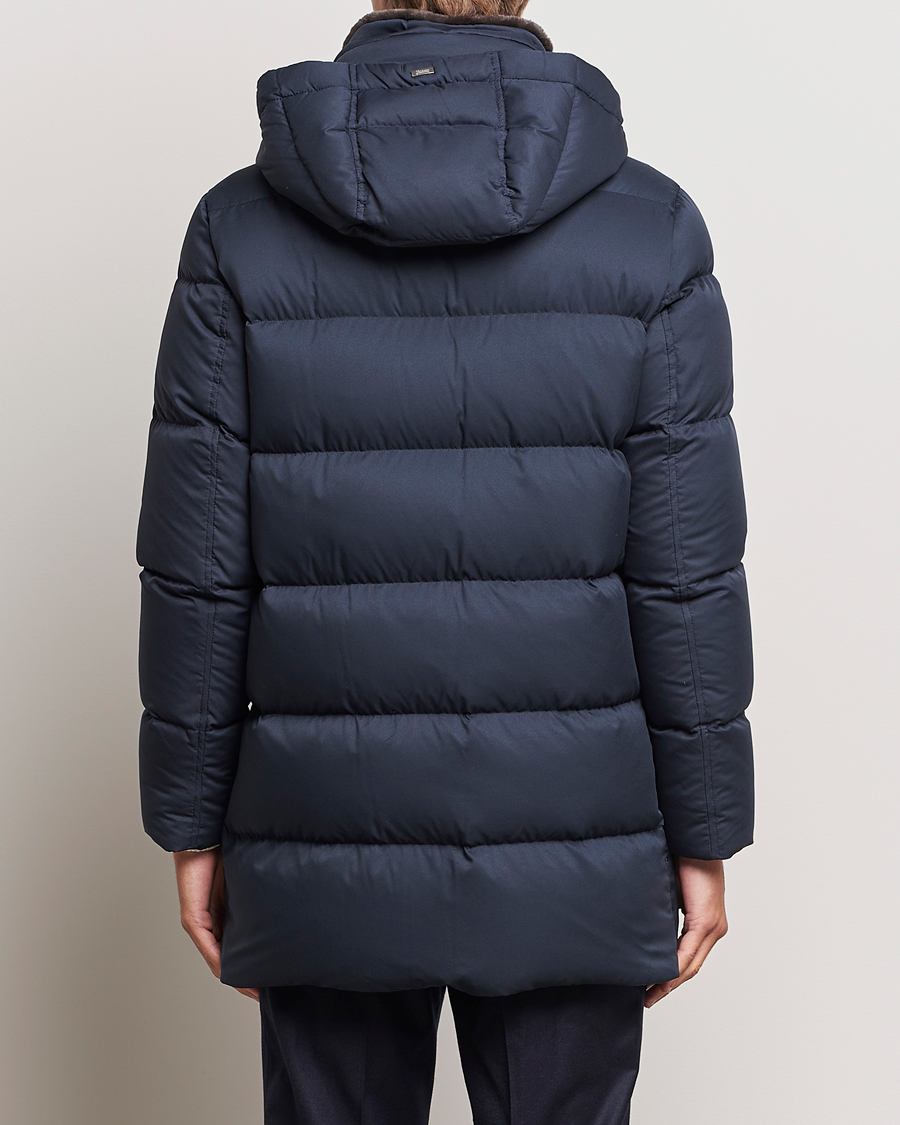 Herren | Jacken | Herno | Faux Fur Down Parka Navy