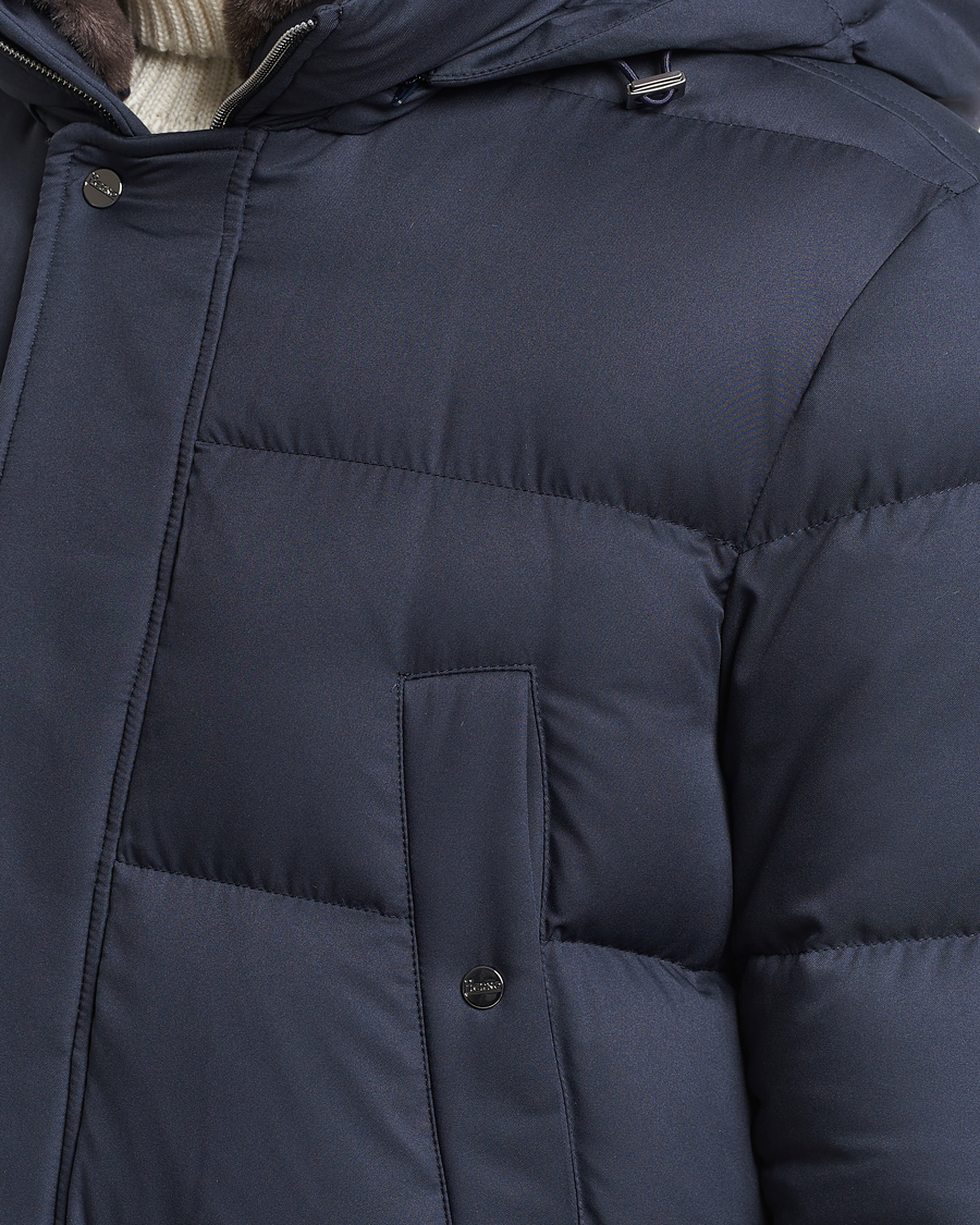 Herren | Jacken | Herno | Faux Fur Down Parka Navy