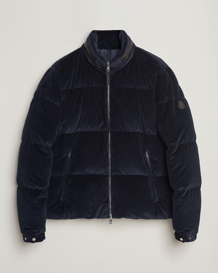 Herren | Jacken | Moncler | Besbre Corduroy Down Jacket Navy
